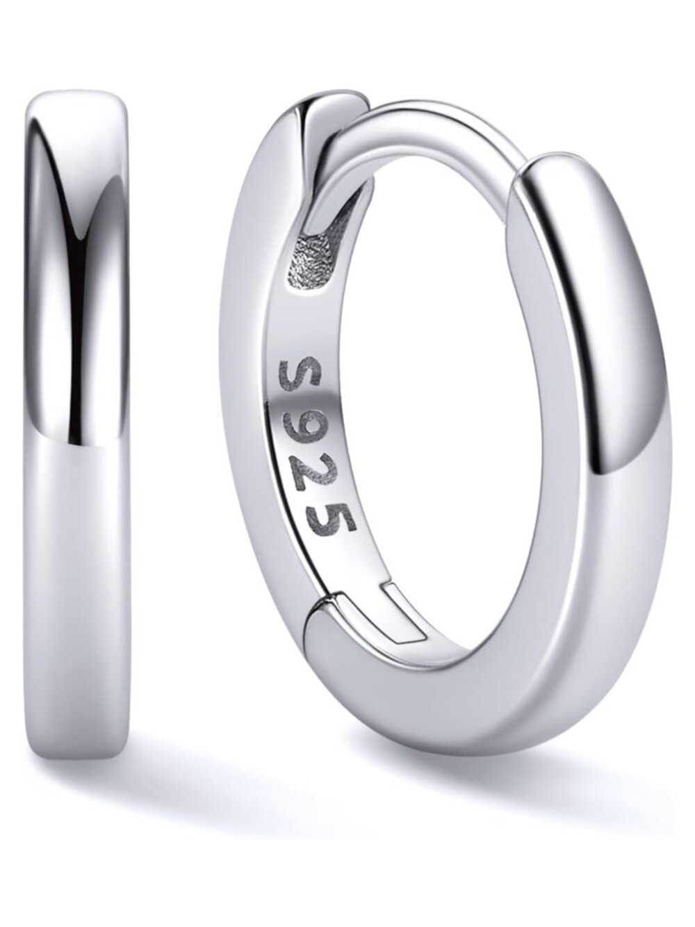 925 Sterling Silver Huggie Hoop Earrings for Women